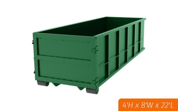 a twenty yard dumpster can typically hold up to 3-4 tons of weight